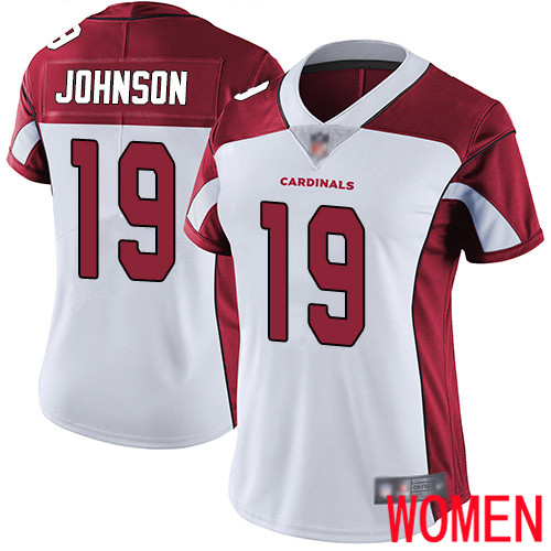 Arizona Cardinals Limited White Women KeeSean Johnson Road Jersey NFL Football #19 Vapor Untouchable->youth nfl jersey->Youth Jersey